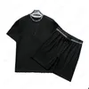 designer mens tracksuits summer t-shirt Bermuda shorts tshirts 2pcs set breeches suits paris flowers striped basic luxury pants geometry sportsuit top