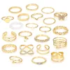 Butterfly Pearl Ring Diamond Set stukken met creatieve combinatie van gouden veer en wereldbol voor vrouwelijke ringen