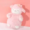 Poux en peluche douce mouton blanc lam hold tulip fleur douce pelucheuse poupée en peluche jouet enfant fille anniversaire cadeau de Noël 1pcl2404