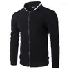 Herrenjacken Frühlings- und Herbst -Outdoor -Mode Freizeittourismus Sport Slim Fit Baseball Boutique Reißverschluss Casual Long Sleved