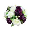 Flores decorativas Aniversário de belas peças centrais de buquê de casamento de casamentos decoração de decoração artificial bolas de flores rosa