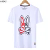 Mens T Shirts Psychological bunny camisetas para hombre skull rabbit hemd Men Designers Tshirt Round Neck Short Sleevedshirt High quality Homme Camisa Masculina