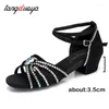 Dance Shoes Women Latin Rhinestones Soft Bottom Salsa For Dancing Ladies Sandals Women's Girls Kids