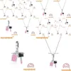 Подвесные ожерелья на помаду ювелирные изделия 925 Стерлинговое эмалевое ожерелье годовщина