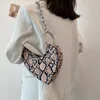 Shoulder Bags Sexy Leopard Heart-shaped Underarm For Women 2024 Luxury Female Designer Handbags Fashion Leather Chain Clutch Bag