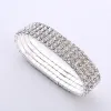 Brins Vente chaude plusieurs styles mode Crystal Stretch Shine Bracelets For Women Couple Girlsfriend Bangles Wedding Bridal Cadeaux 2024