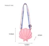 Bolsa de ombro em forma de concha para mulheres bolsas de silicone lindas garotas cartoon crossbody infantil bolsa de moedas 240423