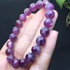 Link Bracelets 10MM Natural Purple Emerald Bracelet Women Beautiful Colorful Crystal Energy Healing Fashion Jewelry 1PCS