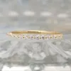 Кольца aeaw 13pcs 1,6 мм 14k желтого золота Cvd Cvd Lab Lab Grown Diamond Warding Band Полный вечный обручальный кольцо женская подходящая группа