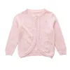 Truien roze 100% katoenen babymeisjes trui openste steek vest babyjas meisjes jas voor 1 2 jaar oude babykleding rkc195102