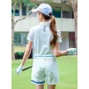 Camisas pgm golfe tshirts femininos esportes lazer de verão de manga curta e elasticidade de ladra e respirável rápido respirável sxl