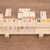 Numéro Split Permutation Operation Funny Wooden Party Mathematical Board Game Digital Flip Puzzle Toy