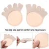 Women Socks Accessries High Heels Half Insoles Foot Care Invisible Toe Forefoot Pad Non-Slip Five Fingers