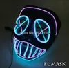 El New Halloween Mask Flashing El Wire świecące maska ​​elastyczne neonowe światło LED do tańca bar Carnival Party Dekoracja 2333762