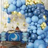 Party Decoration Blue Balloons Arch Kit Metallic Confetti Balloon Garland Birthday Decorations Baby Shower Baptism Wedding Theme Decor