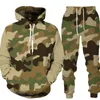 Suisses à parcours masculines Chambre à soupe de camouflage Set à swets de mode de mode 2 pièces Sweat-shirt Sweatpants Suit Casual Clothing Automne masculin