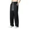 Pantalon pour hommes Stretch Stretch Athletic Wear Loose Fit Trawstring Gym avec une taille élastique à jambe large pour un jogging d'entraînement confortable