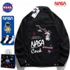 NASA Coブランドの男性と女性向けのデニムジャケット、2022年春と秋の新しいトレンディなブランドファッショナブルなハイストリートカップルジャケットnky