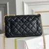 Tygväska högupplösta xiaoxiangjia 23s Camellia svart oljevax Sheep -skinn handtag fyrkantig fett Big Mini Single Crossbody Womens