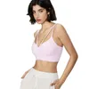 Yoga Outfit NCLAGEN Double Strap Bra With Chest Cushion Push-up Thin Shoulder Sports Women's V-neck Fitness Sexy Gym Running Top
