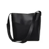 Bag 1 Pcs Thermal Insulated Lunch With Shoulder Strap & Set Crossbody Bucket Solid Small Square (Black)