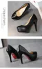 Dress Shoes Super High-Haked Sexy Nater Oid Platform Stiletto Women Small Round Toe ondiepe mond single single