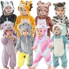 Eén-stuks schattige aap Lion Animal Cartoon Romper Baby kleding Lange mouw jongens meisjes rompers winterkostuums voor kinderen kigurumi jumpsuit