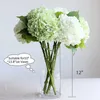 Faux Floral Greenery 4 pcs Hydrangea Artificial Flowers Real Touch Latex Artificial Hydrangea for Wedding Bouquet Party Home Decor T240422