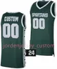 23 Green Michigan 2023-24 State Spartans Basketball Stiched Jerseys 25 Hall 1 Brooks 5 Holloman 43 Whitens 14 Smith 11 Hoggard 20 Sanders Men de douane