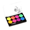 Kroppsfärg 8 färger möta kroppskonstfärg uv glöd fluorescerande glödande jul halloween fest fancy klänning skönhet makeup verktyg d240424