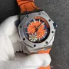 Designer Watch Luxury Automatic Mechanical Watches International ST Series 15710 Orange Disc Diving Machine Core Men 3120 42 мм. Движение.