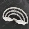 Jewelry Pouches Acrylic Earring Holder Rack Easy Assembly White Cloud Shape Base Stylish Organizer For Home Decor Display