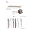 Bitar 6st nagelkotte Tip Diamond Drill Bits Electric Cuticle Clean Rotary för manikyr Pedikyr Sliphuvudet Säldrar Tool