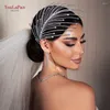 СВОДЕЛИЯ Youlapan Swarestone Свадебная повязка на голову для свадебной ручной хрустальной женской женщины для волос.