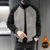 Vestes masculines Luxury Sequin Sticker Mens Veste Hiver épaissis de parc chaud épaissis de veste sociale décontractée Jacket Nightclub DJ Jacketl2404