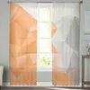 Gordijn Samenvatting Gradiënt Oranje grijze driehoek pure gordijnen voor slaapkamer woonkamer voile raam kinderen tule