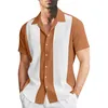 Chemises décontractées pour hommes boutonner le cardigan pour hommes en plein air imprimez les chemisiers top fashion revers courte chemise à manches courtes