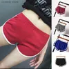 Shorts voor dames 1 stuk dameshoge taille shorts sportbroek Elastische taille Casual Solid Color Modieus strand Sexy buiten slaapkleding H240424