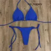 2023 Seksi Katı Mirco Bikini Setleri Kadınlar Kravat Yan G-String Thong Mayo Kadın Banda Bankası Takım Brazlian Mayo Biquini