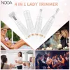 Epilator Nooa 4 em 1 Mulheres barbeador elétrico para mulheres Remoção de cabelo indolor biquíni Epilador facial elétrico Epilador sobrancelha aparador de cabelo D240424