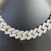 Pass Diamond Tester Hip Hop Jewelry Silver 925 ketting VVS Moissanite vaste Iced Out Cuban Link Chain