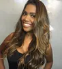 Destaque Mel loiro onda corporal renda frontal peruca de cabelo humano peruca para mulheres negras coloras de lda de renda de perucas frontais