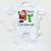 One-pièces Premier Noël Babygrow SleepSuit Noël bébé SleepSuit Boys Girls Vêtements mignons