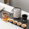 Ensembles de théi les outils de thé cadeaux en cadeau de théâtre Ceramics Drinkware tasse de thé Pot portable Chine Full Infusen Travel Kitchen Dining Dining Bar