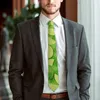 Bow Ties Men's Tie Green Lemon Print Neck Lime Slice Kawaii Funny Collar Design Leisure Quality Necktie Accessories