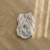 Shorts 2024 Summer Baby Fashion Plaid Cotton Infant Boy Girl Casual Pp Toddler Abiti versatili