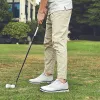 Chaussures de golf professionnelles pour hommes et femmes, chaussures de l'herbe non glissantes, chaussures de sport de golf, chaussures d'entraînement de golf pour hommes gris blancs