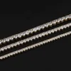 Hot selling spring buckle tennis chain hip-hop necklace trendy brand single row diamond zircon bracelet necklace couple gift High quality jewelry width 4mm