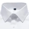 Men's Dress Shirts Classic French Cuff Shirt Long Sleeve Male Formal Wedding Party White Black Oversized Cufflink With Pocket