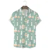 Men's Casual Shirts Easter For Men Funny Eggs Print Button Down Short Sleeves Shirt Hawaiian Aloha With Pocket Women Clothes